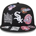 schwarze-enganliegende-59fifty-flat-cap-all-over-logos-der-chicago-white-sox-mlb-von-new-era