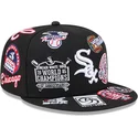 cappello-piatto-nero-aderente-59fifty-all-over-logos-dei-chicago-white-sox-mlb-di-new-era