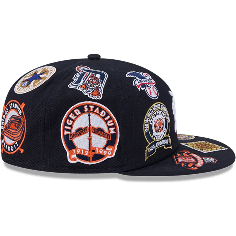 cappello-piatto-blu-marino-chiuso-59fifty-all-over-dei-detroit-tigers-mlb-di-new-era