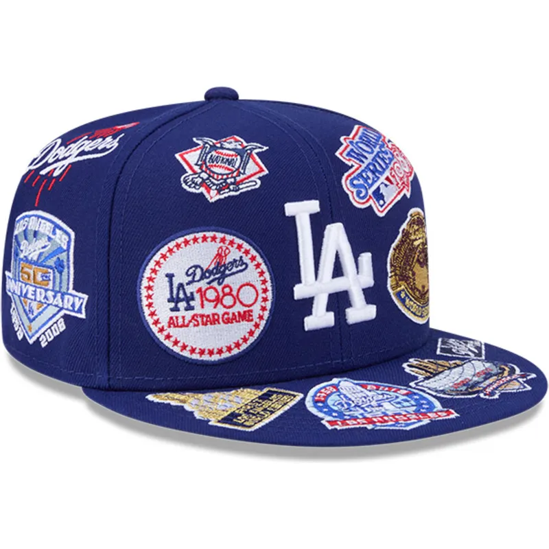 cappello-piatto-blu-chiuso-59fifty-all-over-logos-dei-los-angeles-dodgers-mlb-di-new-era