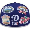 cappello-piatto-blu-regolabile-59fifty-all-over-logos-dei-los-angeles-dodgers-mlb-di-new-era