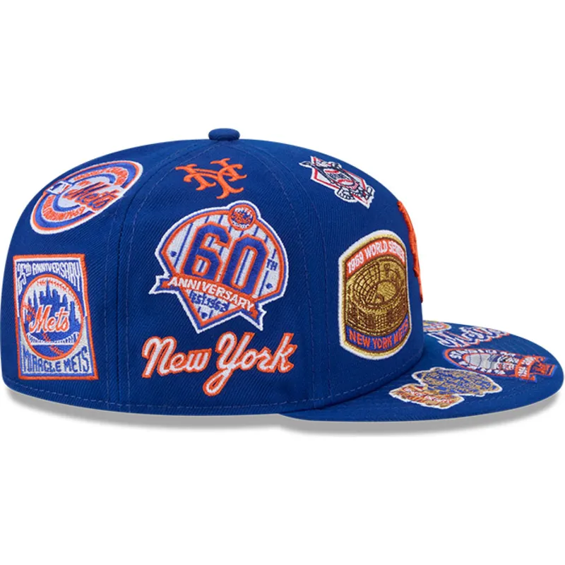 cappello-piatto-blu-regolabile-59fifty-all-over-dei-new-york-mets-mlb-di-new-era