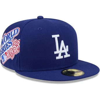 Cappello piatto blu regolabile 59FIFTY Hidden Hit dei Los Angeles Dodgers MLB di New Era
