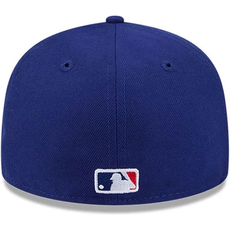 cappello-piatto-blu-chiuso-59fifty-hidden-hit-dei-los-angeles-dodgers-mlb-di-new-era