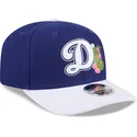 cappellino-curvo-blu-e-bianco-snapback-9seventy-stretch-snap-flower-di-los-angeles-dodgers-mlb-di-new-era