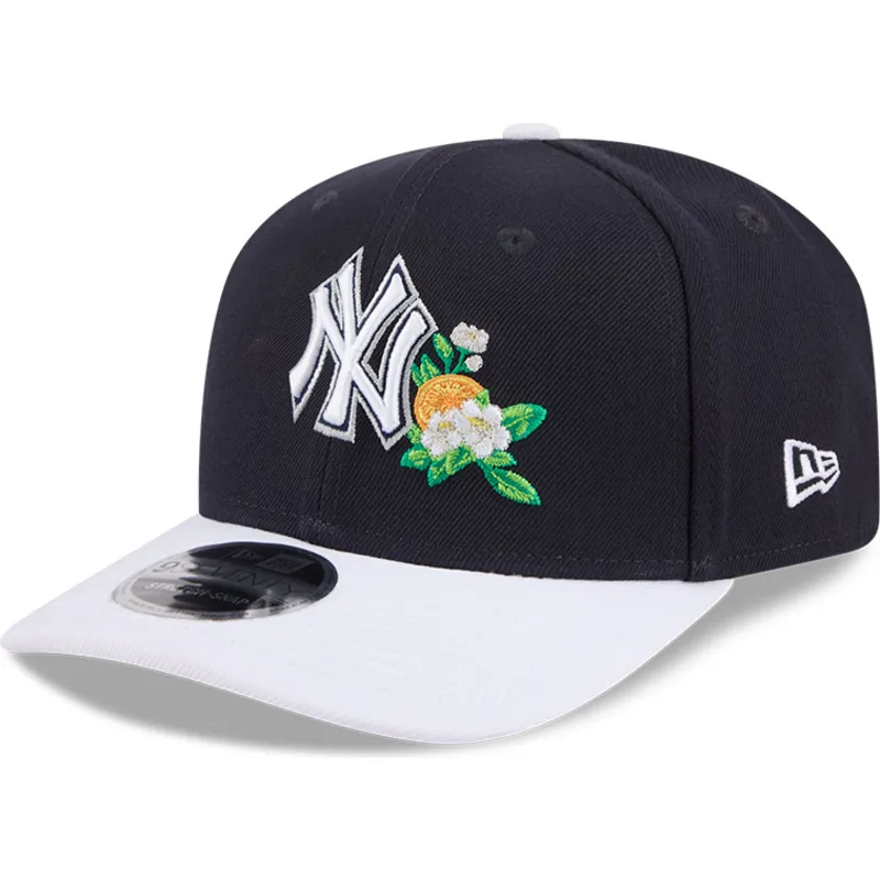 marinebla-buet-kasket-snapback-9seventy-stretch-snap-flower-fra-new-york-yankees-mlb-fra-new-era