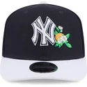 marinebla-buet-kasket-snapback-9seventy-stretch-snap-flower-fra-new-york-yankees-mlb-fra-new-era