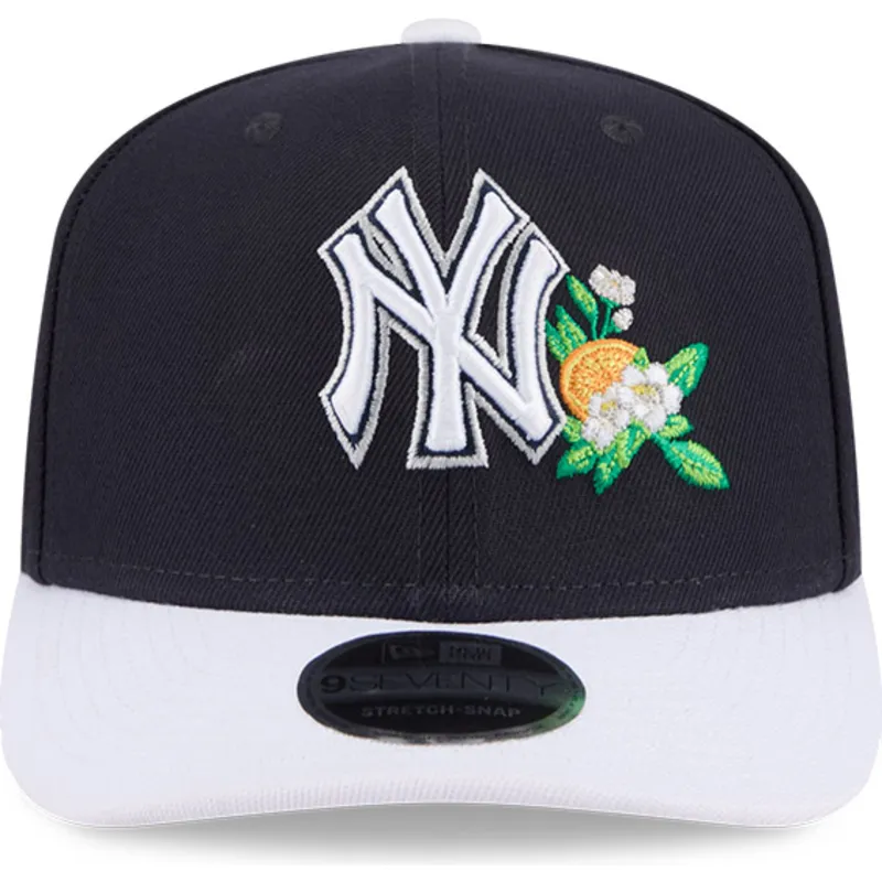 cappellino-curvo-blu-marino-snapback-9seventy-stretch-snap-flower-di-new-york-yankees-mlb-di-new-era
