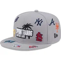 graue-flatcap-snapback-9fifty-scattered-grapefruit-league-logo-von-mlb-von-new-era