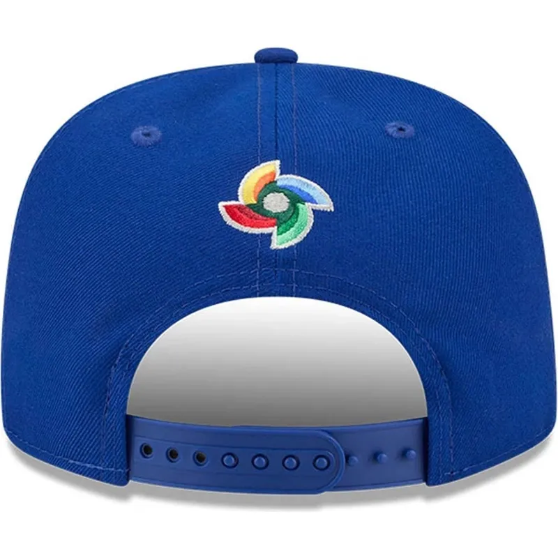 cappello-piatto-blu-snapback-9fifty-a-frame-italy-world-baseball-classic-2026-di-world-baseball-classic-di-new-era
