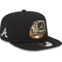 sort-flad-snapback-9fifty-a-frame-ring-kasket-fra-atlanta-braves-mlb-fra-new-era
