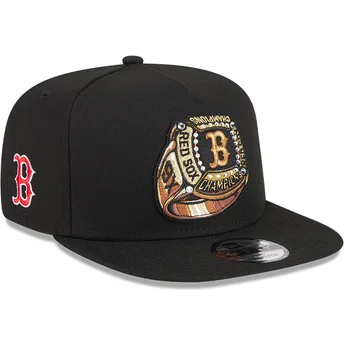 Casquette plate noire snapback 9FIFTY A Frame Ring Boston Red Sox MLB New Era