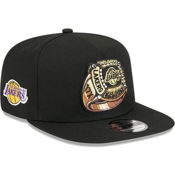 Czarna płaska czapka snapback 9FIFTY A Frame Ring Los Angeles Lakers NBA New Era