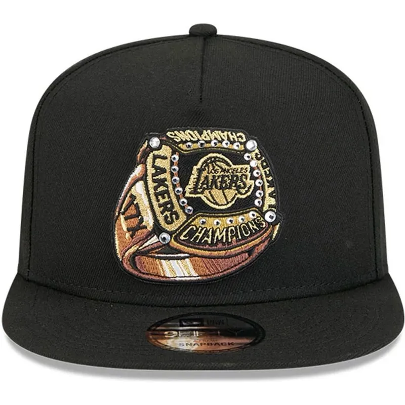 new-era-flat-brim-9fifty-a-frame-ring-los-angeles-lakers-nba-black-snapback-cap