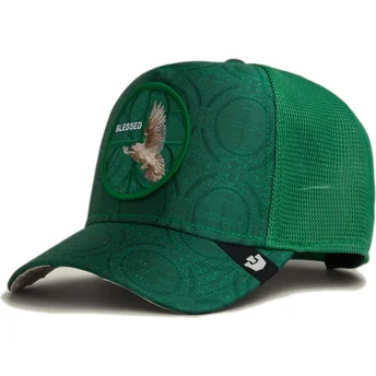 Cappellino trucker verde colomba Blessed Religulous The Farm di Goorin Bros.