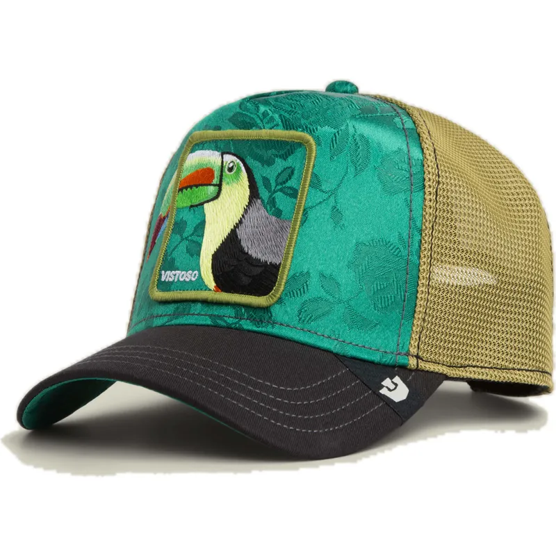 trucker-kappe-grun-tukan-vistoso-belize-toucan-the-farm-von-goorin-bros