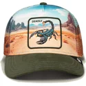 cappellino-trucker-multicolore-scorpione-deadly-scorpion-in-the-element-the-farm-di-goorin-bros