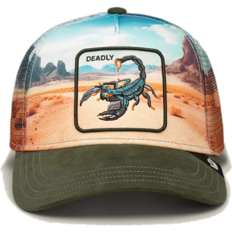 cappellino-trucker-multicolore-scorpione-deadly-scorpion-in-the-element-the-farm-di-goorin-bros