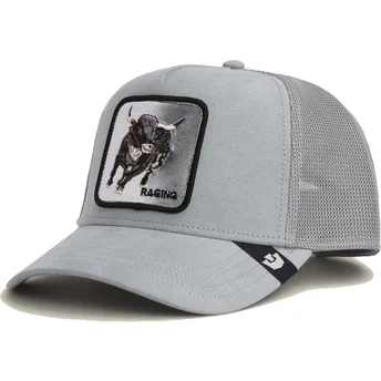 Cappellino trucker grigio toro Raging Silver Bull Metallic The Farm di Goorin Bros.