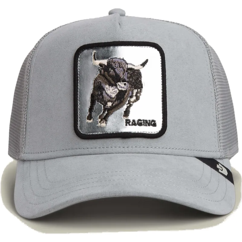 cappellino-trucker-grigio-toro-raging-silver-bull-metallic-the-farm-di-goorin-bros