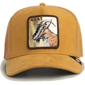 trucker-kasket-brun-ged-golden-goat-metallic-the-farm-fra-goorin-bros