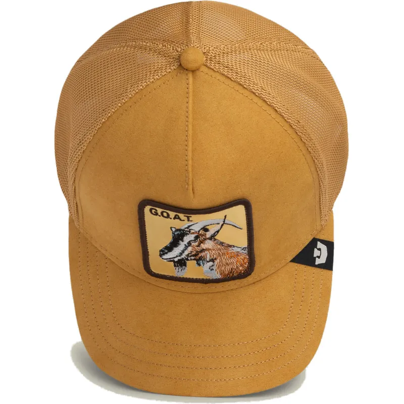 trucker-kasket-brun-ged-golden-goat-metallic-the-farm-fra-goorin-bros