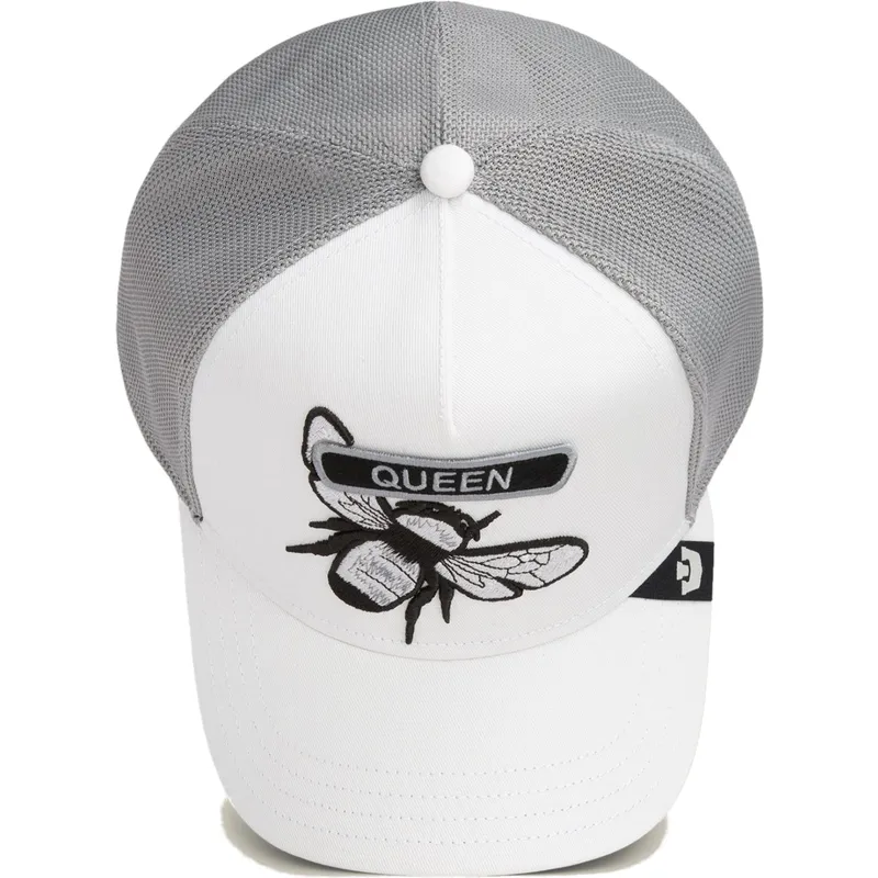 casquette-trucker-blanche-abeille-classic-rocker-queen-the-farm-goorin-bros