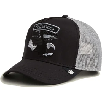 Gorra trucker negra águila Classic Rocker Freedom The Farm de Goorin Bros.