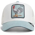 gorra-trucker-blanca-y-azul-gallo-cock-denim-rooster-the-farm-de-goorin-bros