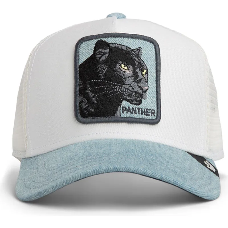 cappellino-trucker-bianco-e-blu-pantera-denim-panther-the-farm-di-goorin-bros