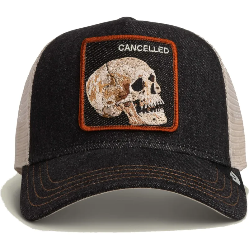 cappellino-trucker-nero-teschio-cancelled-denim-skull-the-farm-di-goorin-bros