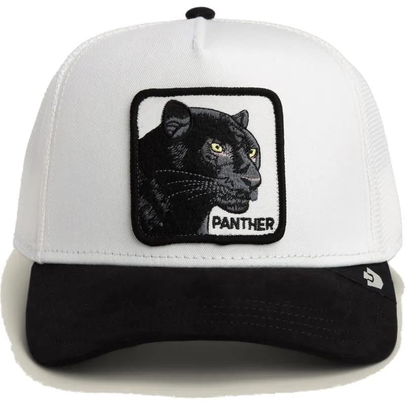 truckerkeps-vit-och-svart-panter-microsuede-black-panther-the-farm-fran-goorin-bros
