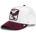 gorra-trucker-blanca-y-granate-aguila-represent-microsuede-eagle-the-farm-de-goorin-bros