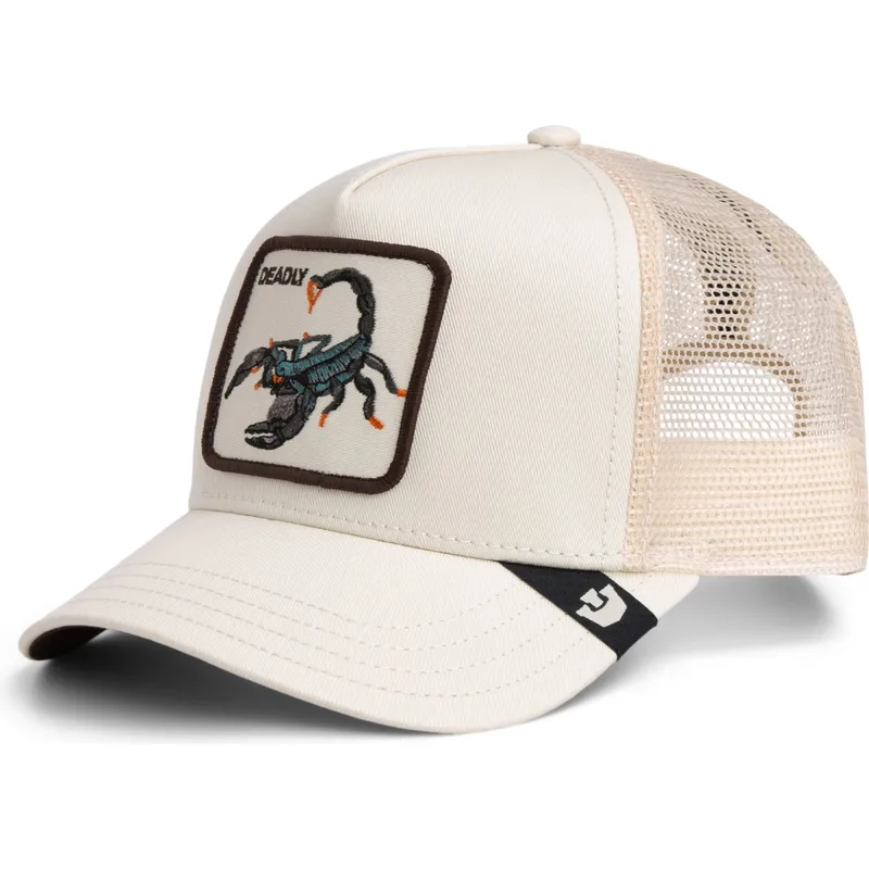 beige-trucker-kasket-skorpion-deadly-scorpion-the-farm-fra-goorin-bros