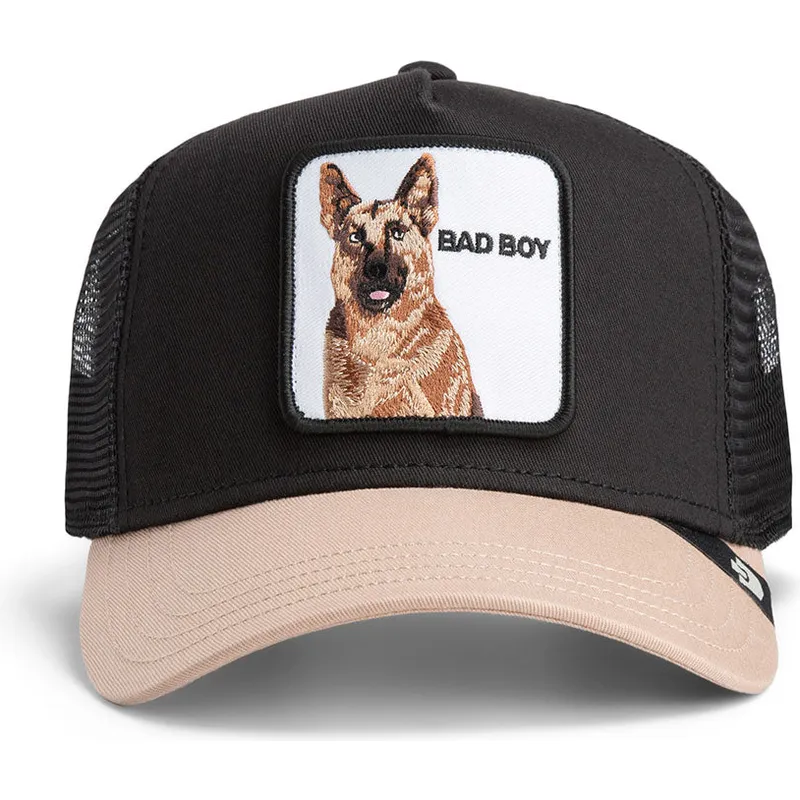 truckerkeps-svart-och-beige-schaferhund-the-bad-boy-the-farm-fran-goorin-bros