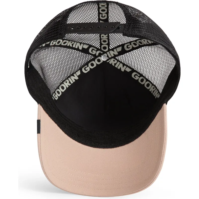 casquette-trucker-noire-et-beige-chien-berger-allemand-the-bad-boy-the-farm-goorin-bros