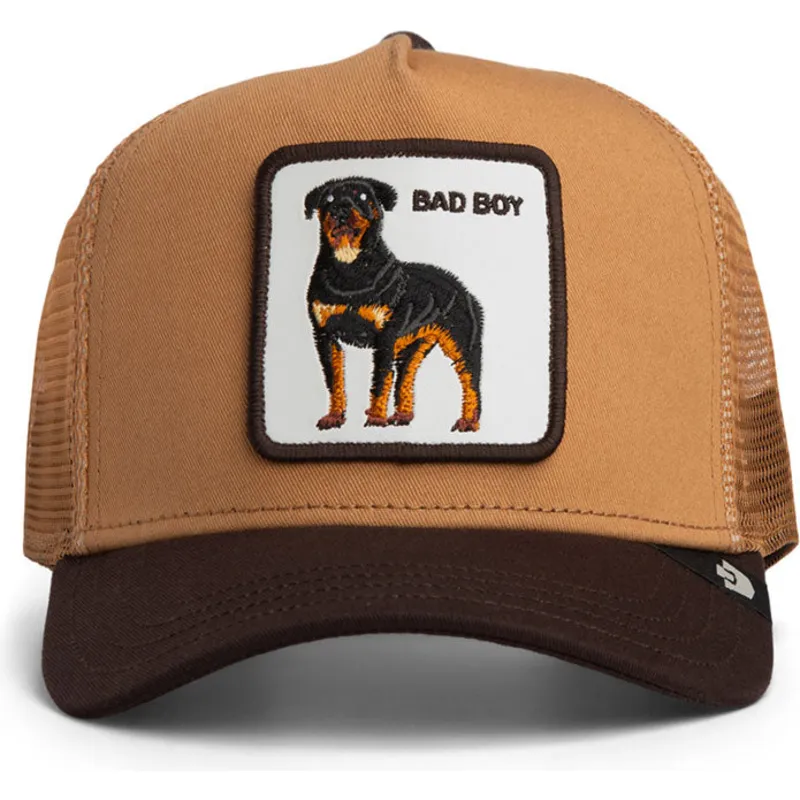 goorin-bros-youth-rottweiler-dog-bad-boy-mini-the-farm-brown-trucker-hat
