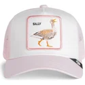 cappellino-trucker-bianco-e-rosa-per-bambino-papero-whisper-silly-the-farm-di-goorin-bros