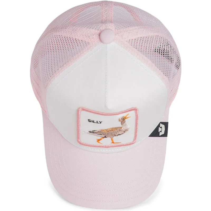 goorin-bros-youth-goose-whisper-silly-the-farm-white-and-pink-trucker-hat