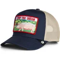 trucker-kasket-marinebla-gris-livin-the-dream-greener-grass-the-farm-fra-goorin-bros