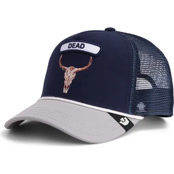 Goorin Bros. Ox Pop Rocker Skull The Farm Navy Blue Trucker Hat