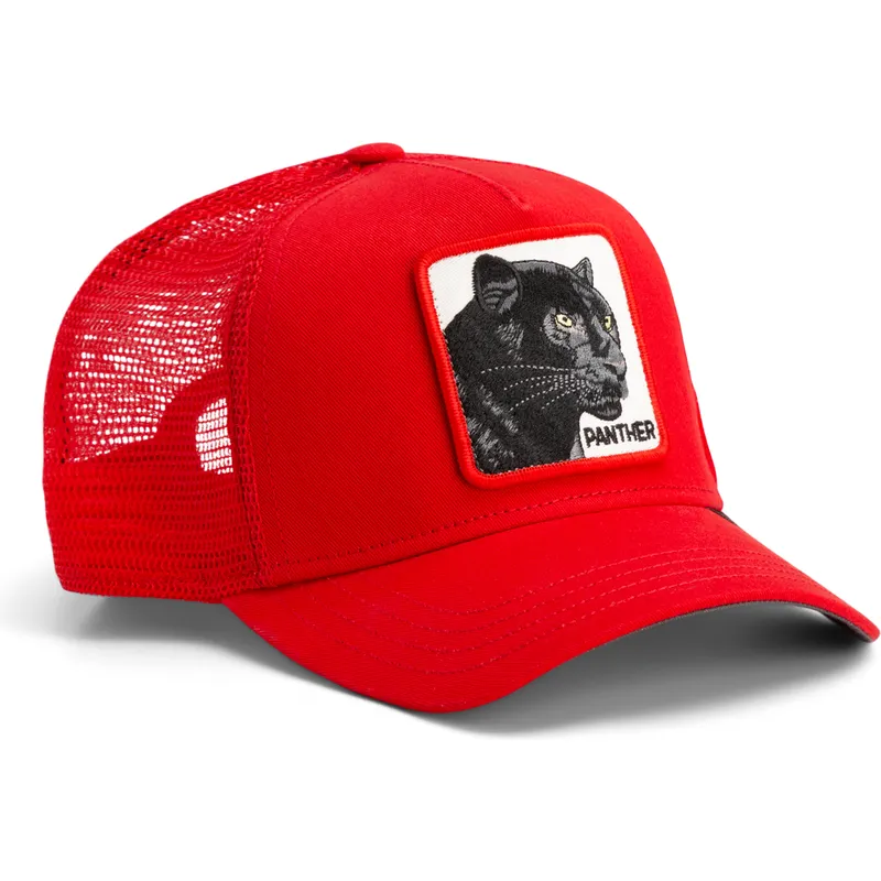 rote-trucker-kappe-panther-rush-panther-the-farm-von-goorin-bros