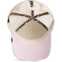 cappellino-trucker-beige-e-rosa-teschio-the-cancelled-skull-whisper-the-farm-di-goorin-bros