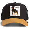 cappellino-trucker-nero-e-marrone-cane-rottweiler-bad-boy-the-farm-di-goorin-bros