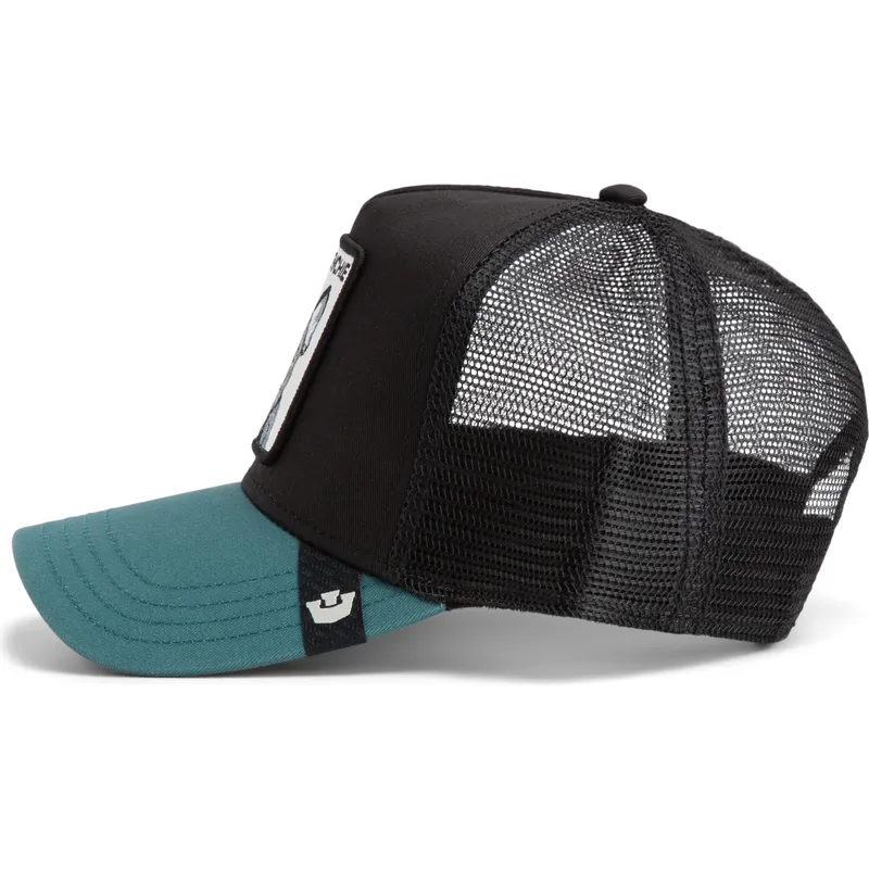 trucker-cap-schwarz-und-grun-hund-franzosische-bulldogge-frenchie-the-farm-von-goorin-bros