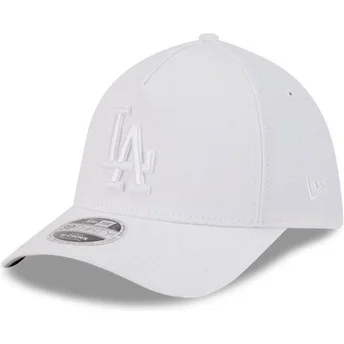 New Era Curved Brim 39THIRTY M-Crown A Frame Los Angeles Dodgers MLB White Fitted Cap