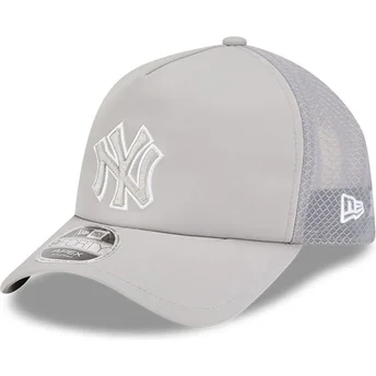 Graue Trucker-Kappe 9FORTY APEX Batting Practice der New York Yankees MLB von New Era