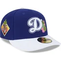 cappellino-curvo-blu-e-bianco-aderente-59fifty-spring-training-dei-los-angeles-dodgers-mlb-di-new-era