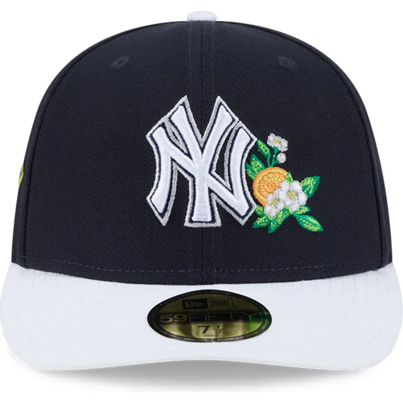 cappellino-curvo-blu-marino-e-bianco-aderente-59fifty-spring-training-di-new-york-yankees-mlb-di-new-era