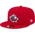 rote-angepasste-59fifty-flachkappe-canada-2026-world-baseball-classic-von-new-era